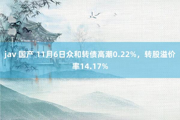 jav 国产 11月6日众和转债高潮0.22%,转股溢价率14.17%