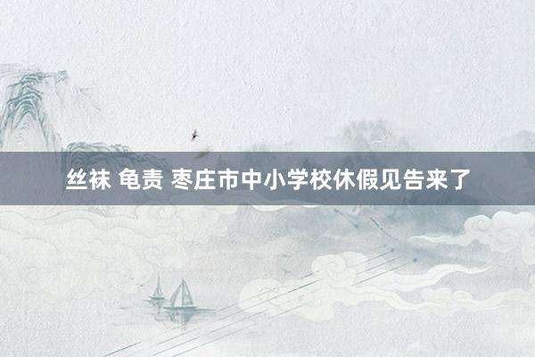 丝袜 龟责 枣庄市中小学校休假见告来了