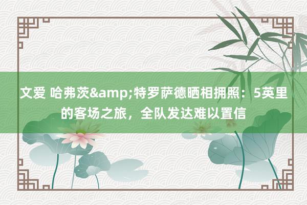 文爱 哈弗茨&特罗萨德晒相拥照：5英里的客场之旅，全队发达难以置信