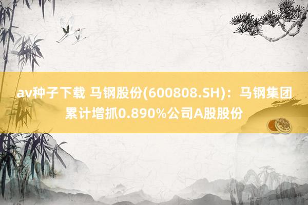 av种子下载 马钢股份(600808.SH)：马钢集团累计增抓0.890%公司A股股份