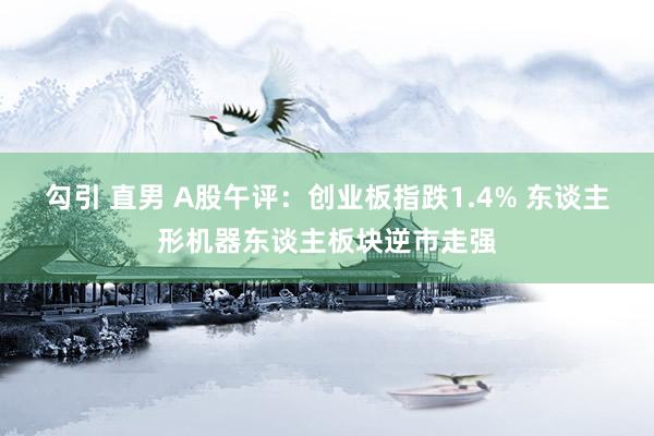 勾引 直男 A股午评：创业板指跌1.4% 东谈主形机器东谈主板块逆市走强