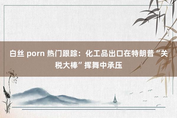 白丝 porn 热门跟踪：化工品出口在特朗普“关税大棒”挥舞中承压